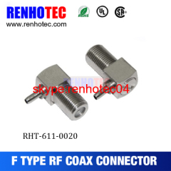 ZINC ALLOY 90 DEGREE F FEMALE CONNECTOR