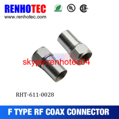 waterproof male rg59 crimp terminal F connector