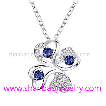 Silver Plated Costume Fashion Zircon Jewelry Necklaces