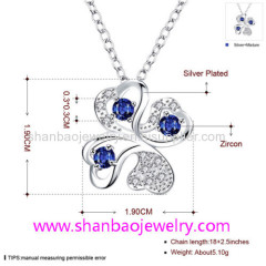 Silver Plated Costume Fashion Zircon Jewelry Necklaces