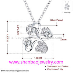 Silver Plated Costume Fashion Zircon Jewelry Necklaces