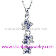 Silver Plated Costume Fashion Zircon Jewelry Women Necklaces