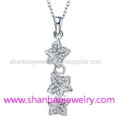 Silver Plated Costume Fashion Zircon Jewelry Women Necklaces