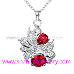 Silver Plating Costume Fashion Zircon Jewelry Woman Necklaces
