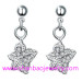 Silver Plated Costume Fashion Zircon Jewelry Women Earrings
