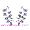 Silver Plated Costume Fashion Zircon Jewelry Woman Earrings