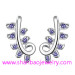 Silver Plated Costume Fashion Zircon Jewelry Woman Earrings