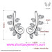 Silver Plated Costume Fashion Zircon Jewelry Woman Earrings