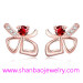 Gold Plated Costume Fashion Zircon Jewelry Woman Earrings