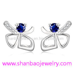 Gold Plated Costume Fashion Zircon Jewelry Woman Earrings