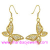 Gold Plating Costume Fashion Zircon Jewelry Woman Earrings