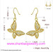 Gold Plating Costume Fashion Zircon Jewelry Woman Earrings