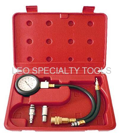 Flex Hose Gas Engine Compression Tester Gauge Kit Automotive Tools