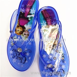 Funny Cartoon Lady Durable Pvc Slippers Cool Design Lady Fancy Flip Flops