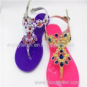 Ladies Summer Sandals Unique Design Sandals Pvc Flat Open-toed Flip-flop Style Sandals