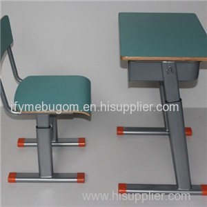 Plywood Single Height Adjustable School Desk Chair