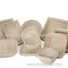 Environmental Compostable Disposable Sturdy Molded Pulp Takeaway Lunch Plates Boxes Containers