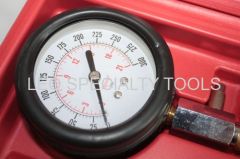 Auto Engine Compression Pressure Tester Kit with Extend Hose M10 M12 M14 Adapters