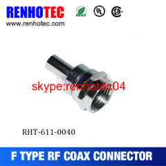 Male crimp wire F plug connector