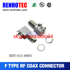 F connector right angle crimp plug for RG179