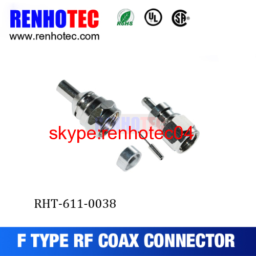 rf connector f connector crimp plug for rg58