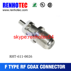 Straight f female connector