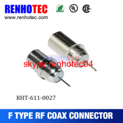 Straight f female connector