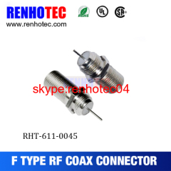 F CONNECTOR BULKHEAD CRIMP JACK