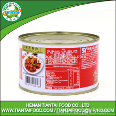 Convenience OEM brands spiced pork cubes in can