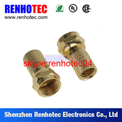 Gold plating F connector