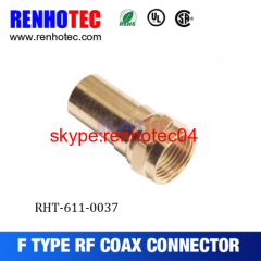 Gold plating F connector