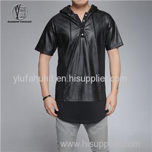 PU Leather Hoodies Product Product Product