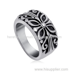 Fashion sweet butterfly pattern unisex titanium ring