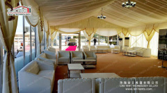 10x20m event tent with solid glass wall system for high-class conference