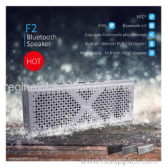 Fashion Bluetooth speaker waterproof IPX5 aluminium alloy with fm