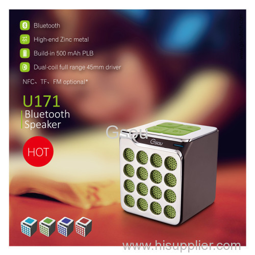 High Quality Speaker Bluetooth music wireless fashion zinc metal portable