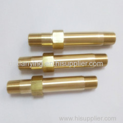 Hex male brass extension plugs both ends threaded