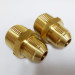 Brass flare nipple connector for machine parts