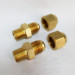 Brass flare nipple connector for machine parts