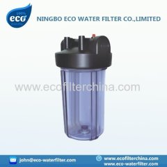 clear plastic filter housing