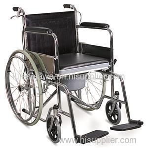 #JL609J - Economic Commode Wheelchair With Handle Brakes