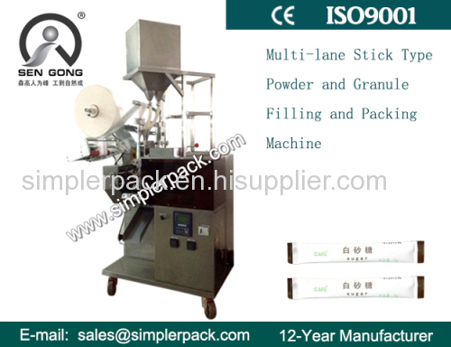 Multi-Lane Stick Type Granules and Powder Filling and Packing Machine