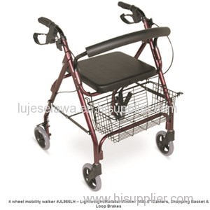 Walking Aid Walker Rollator Aluminum Rollator