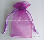 Eco-friendly organza drawstring bag organza pouch wholesale