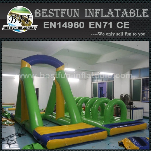 Inflatable rope water floating swing game