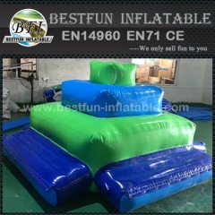 Inflatable floating deck water park