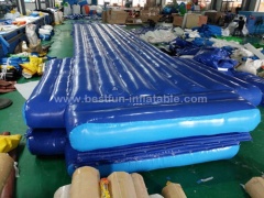 Inflatable floating air tumble track