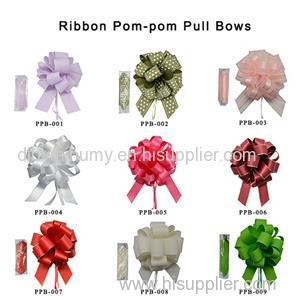 Ribbon Pom-pom Pull Bows