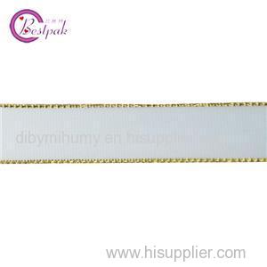 Metallic Edge Polyester Grosgrain Ribbons