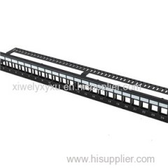 UTP Blank Patch Panel 24 Port With Back Bar